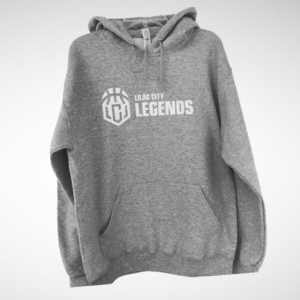 Men's Heather Grey Lilac City Legends White Pullover Hoodie